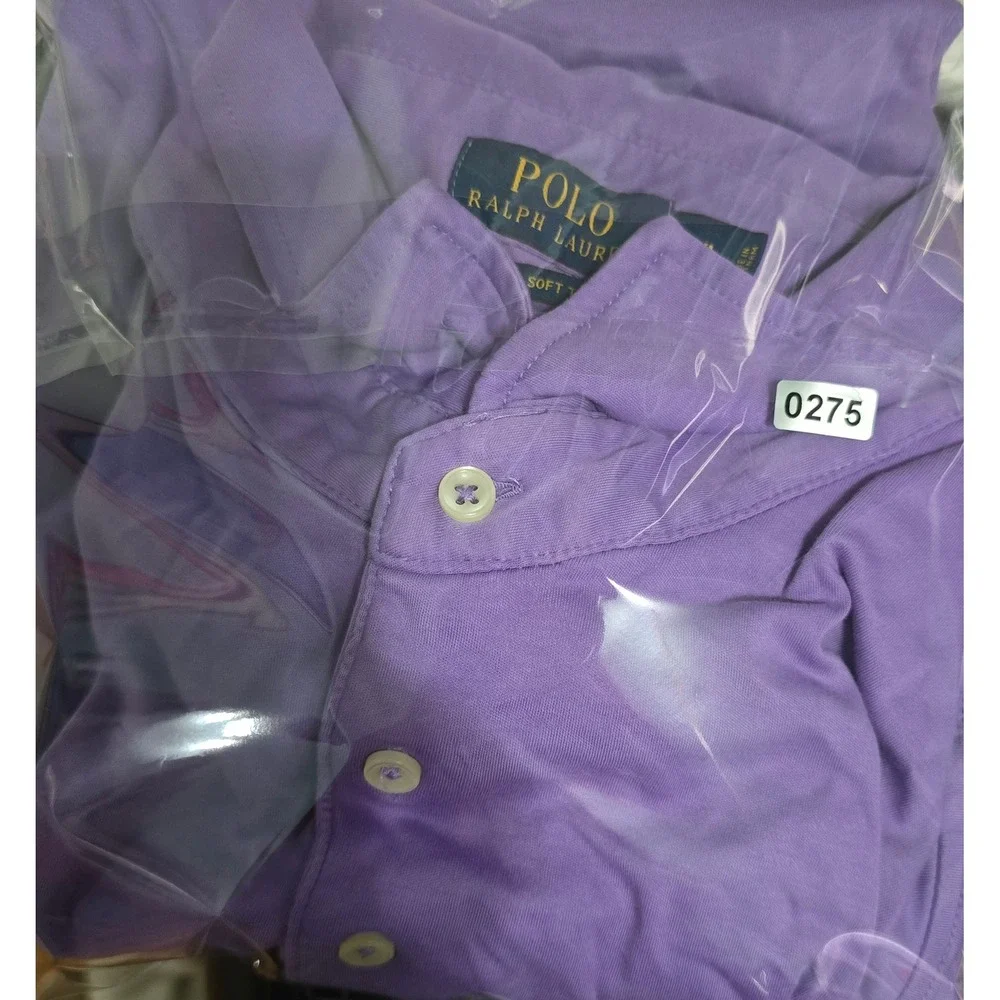Polo Ralph Lauren Mens XXL Purple Pima Soft Touch Short Sleeve Polo Shirt Pony